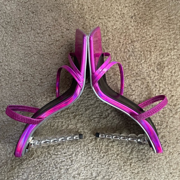 Sel Doval Sphaera Holographic Pink Sandals - Picture 4 of 4